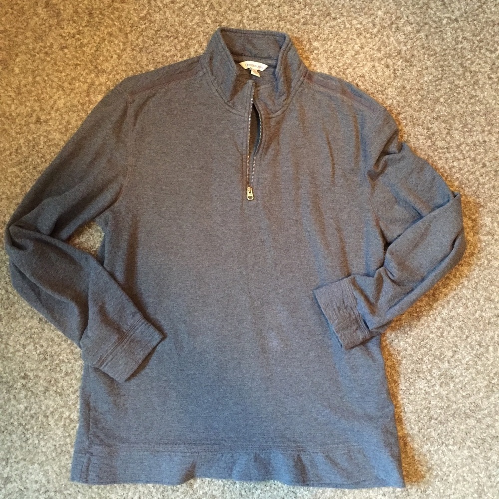 Grey Calvin Klein zip up crew neck